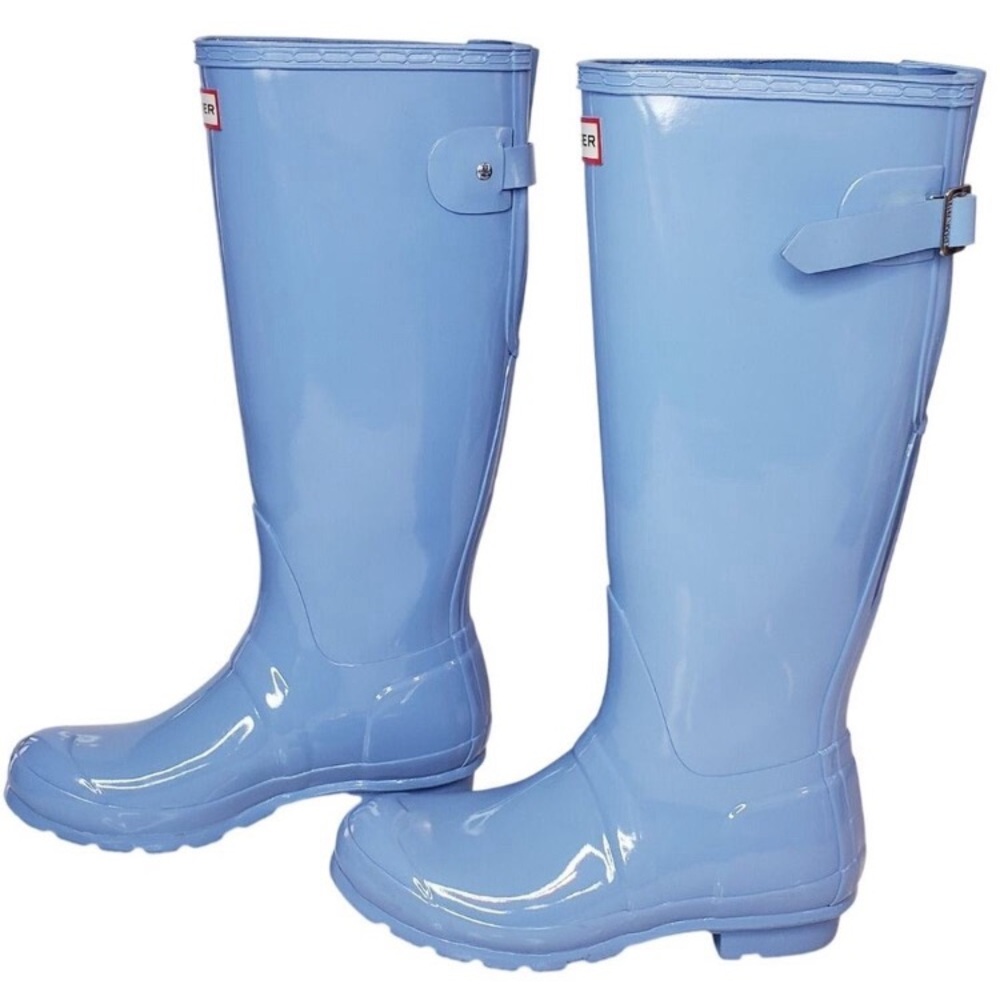 Hunter knee high rain snow boots Carolina Blue Baby Blue Light Blue